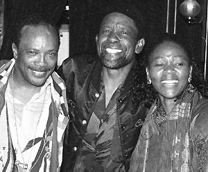 Caiphus (centre) with Quincy Jones and Letta Mbulu © S.Gordon