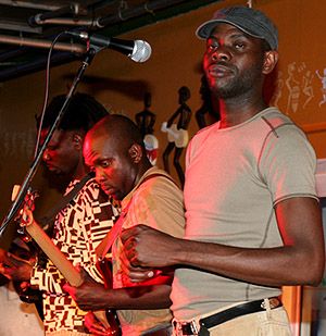 Afro Fiesta on stage at Manenbergs Jazz Cafe, Dec 2005